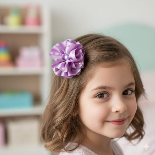 Kız Çocuk Lila Lastikli Toka