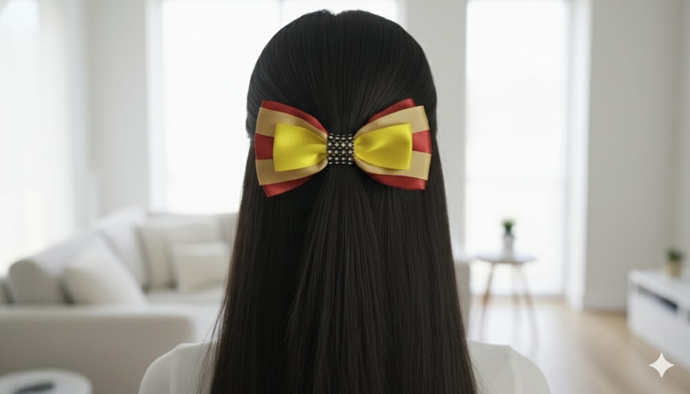 Renkli Saten Fiyonk Kurdele Toka