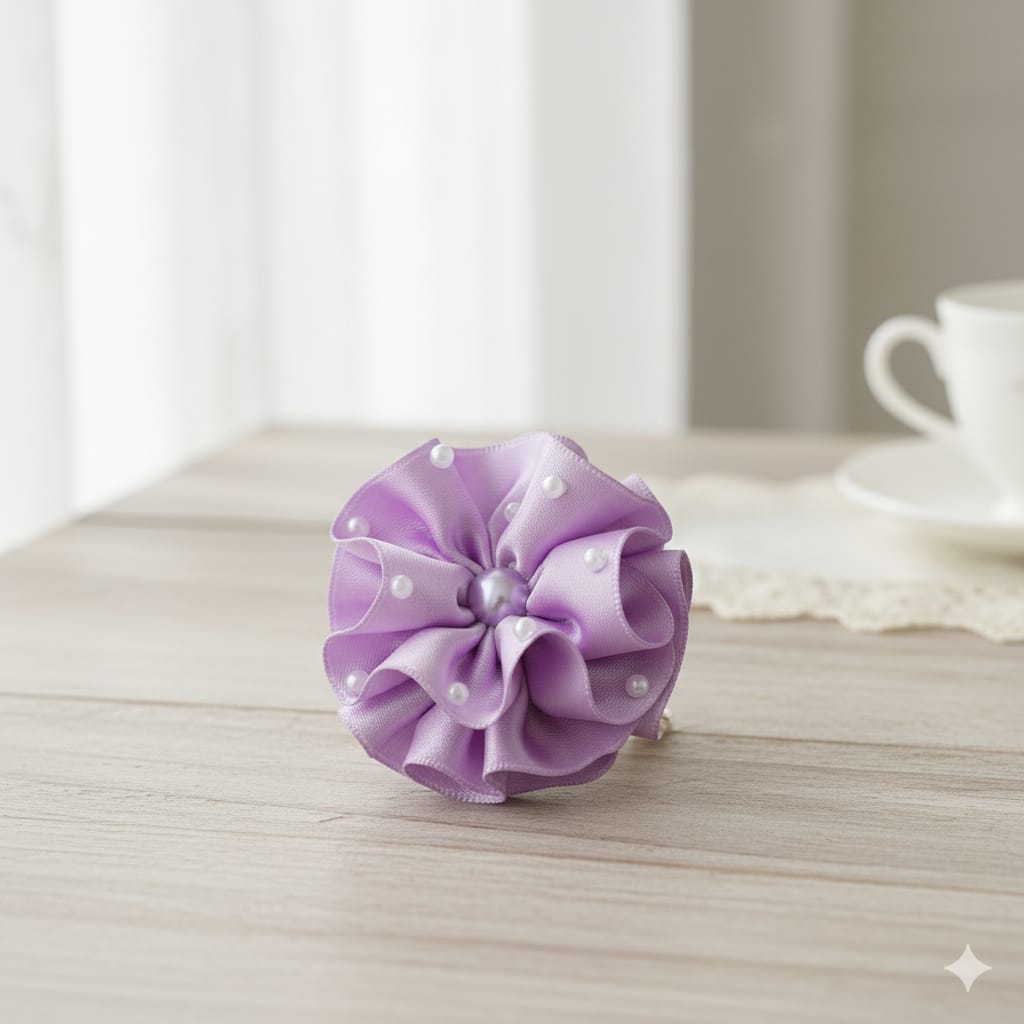 Kız Çocuk Lila Lastikli Toka