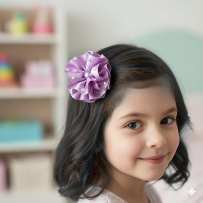 Kız Çocuk Lila Lastikli Toka