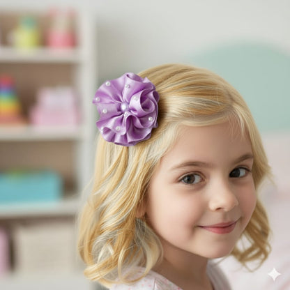 Kız Çocuk Lila Lastikli Toka