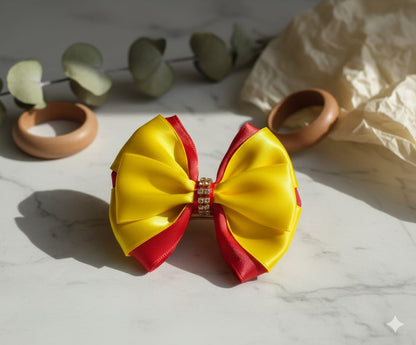 Renkli Saten Fiyonk Kurdele Toka Otomatik Metal Klipsli