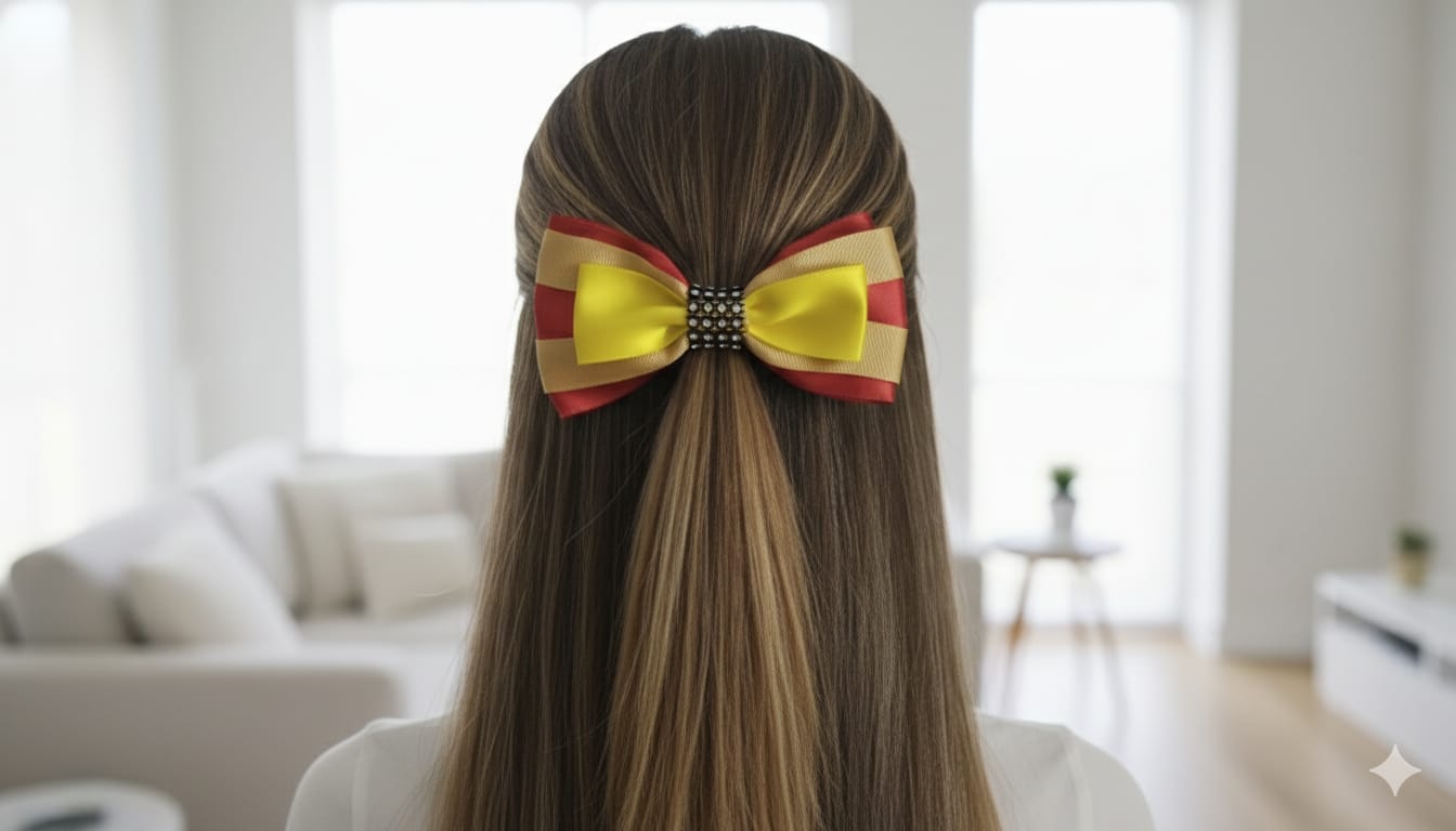 Renkli Saten Fiyonk Kurdele Toka