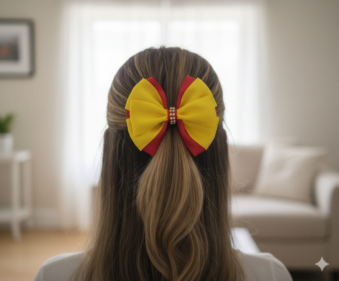 Renkli Saten Fiyonk Kurdele Toka Otomatik Metal Klipsli